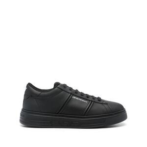 Emporio Armani Men's Logo-Print Leather Sneakers